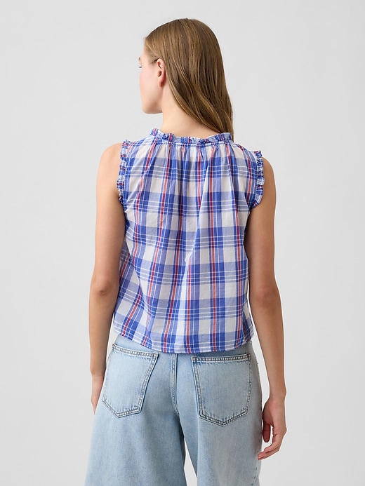 Image number 2 showing, Relaxed Sleeveless Tie-Neck Top