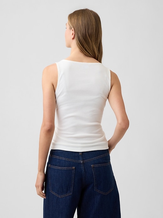 Image number 2 showing, Ribbed Button-Up Top