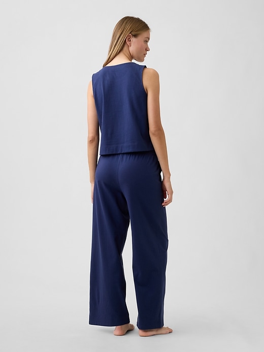 Image number 2 showing, Heavyweight Pull-On Wide-Leg Crop Pants