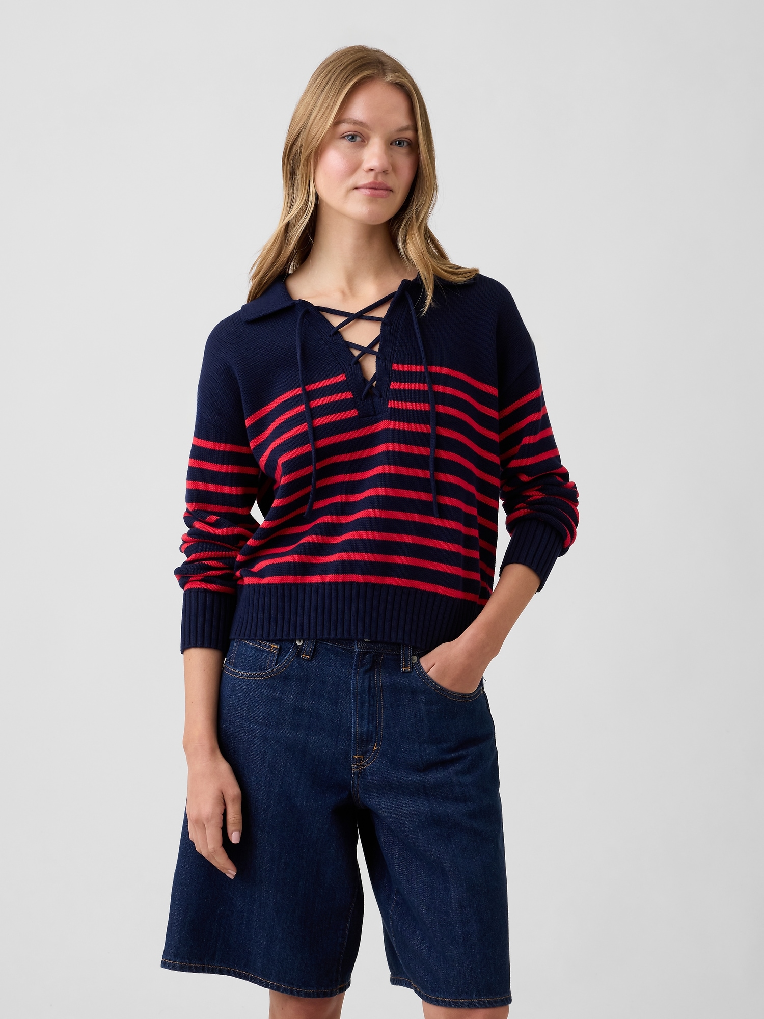 Relaxed Collared Sweater