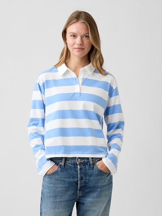 Image number 1 showing, Relaxed Rugby Polo Shirt