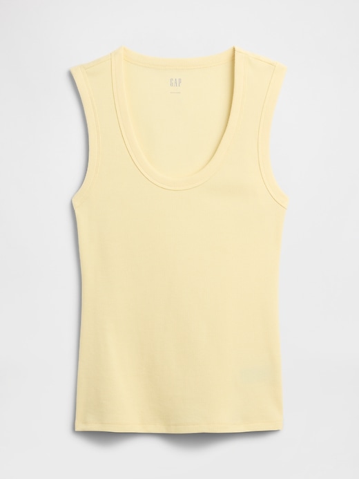 Image number 5 showing, Ribbed Scoopneck Tank Top