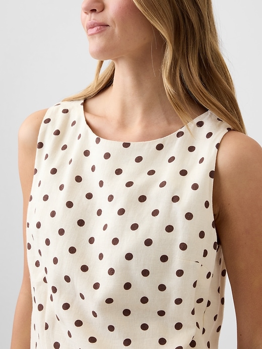 Image number 3 showing, Linen-Blend Apron Mini Dress