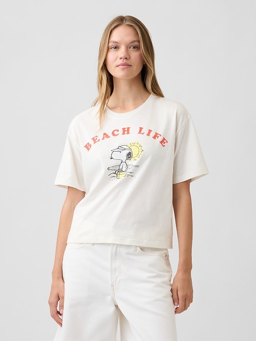 Image number 1 showing, Peanuts Oversized Graphic T-Shirt
