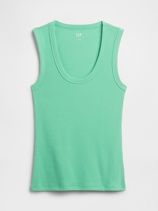 Image number 5 showing, Ribbed Scoopneck Tank Top