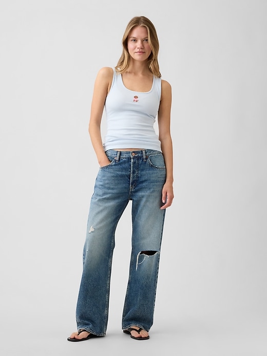 Image number 3 showing, Ribbed Scoopneck Tank Top