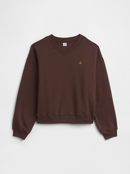 Image number 5 showing, Oversized Brannan Bear Wedge V-Neck Sweatshirt