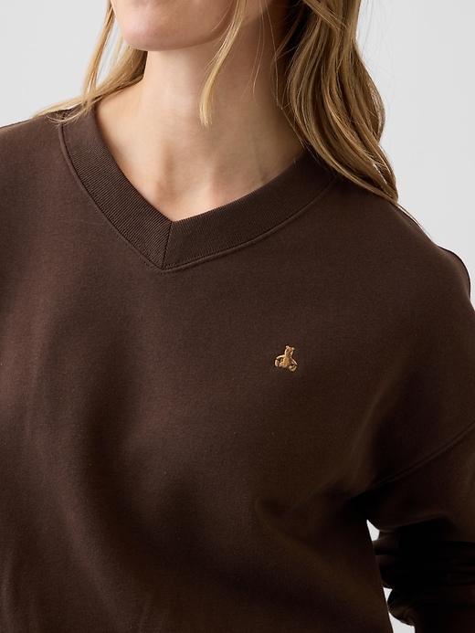 Image number 4 showing, Oversized Brannan Bear Wedge V-Neck Sweatshirt