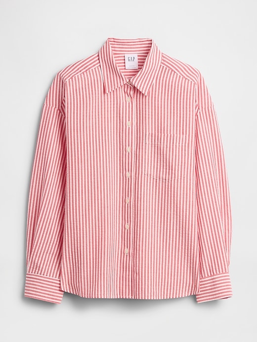 Image number 5 showing, Oversized Shirt in Seersucker
