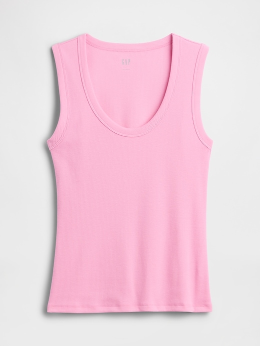 Image number 5 showing, Ribbed Scoopneck Tank Top