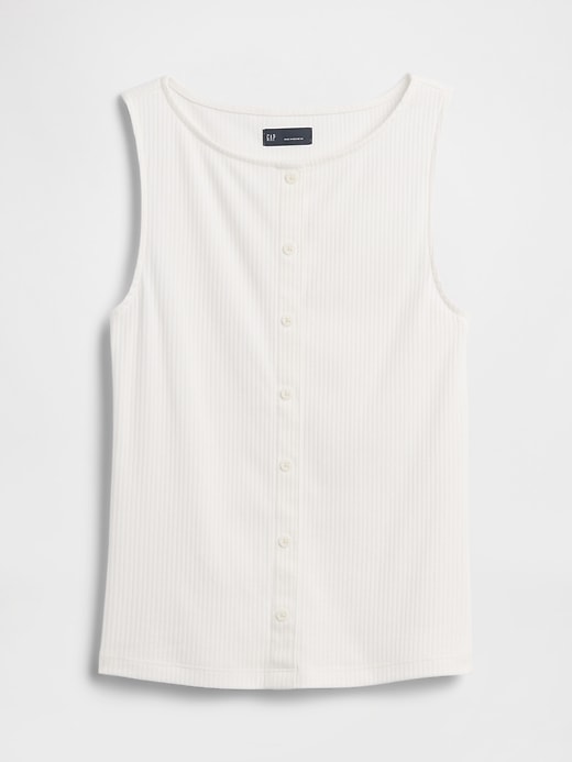 Image number 5 showing, Ribbed Button-Up Top