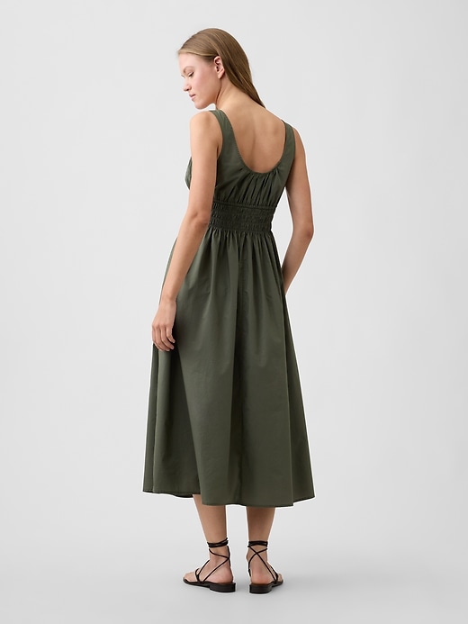 Image number 2 showing, Smocked Tie-Front Midi Dress