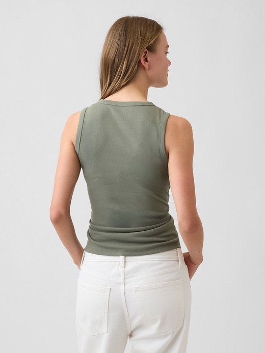 Image number 2 showing, Ribbed Henley Tank Top