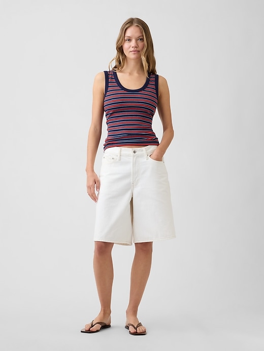 Image number 3 showing, Ribbed Scoopneck Tank Top