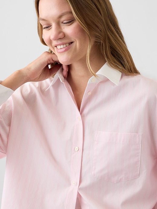 Image number 3 showing, Oversized Shirt in Poplin