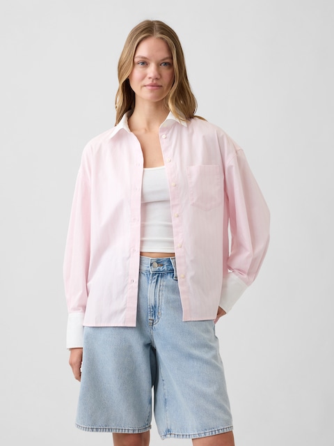 Oversized Shirt in Poplin