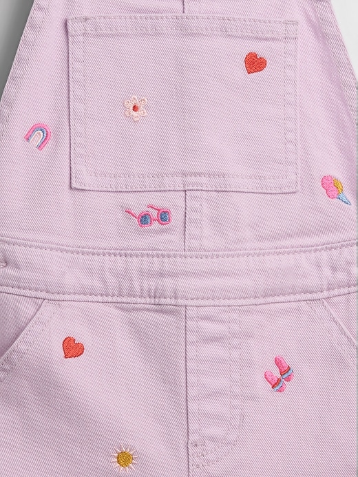 Image number 3 showing, babyGap Embroidered Denim Shortalls