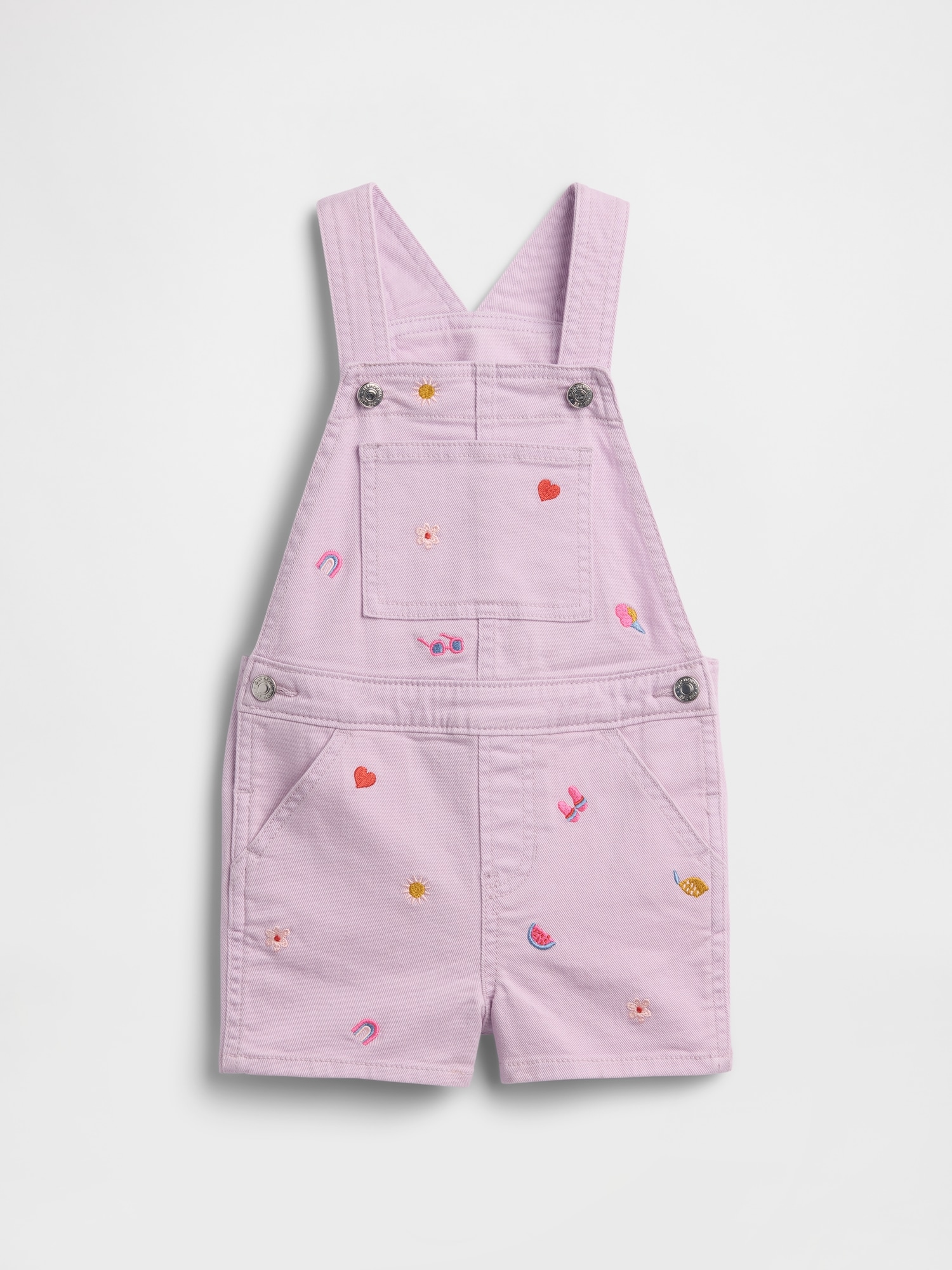 babyGap Embroidered Denim Shortalls