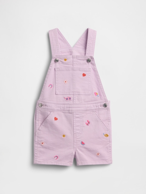 babyGap Embroidered Denim Shortalls