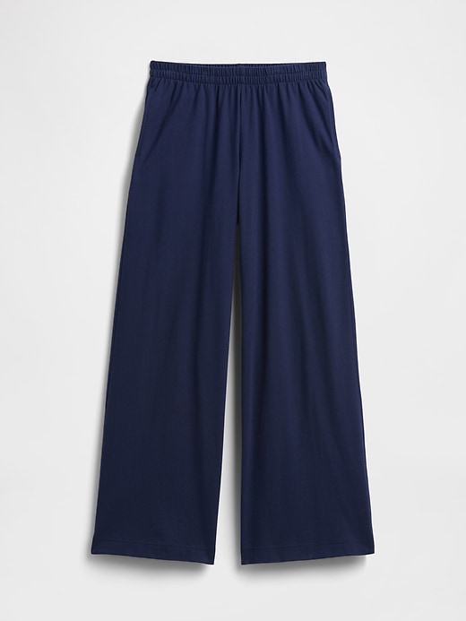 Image number 4 showing, Heavyweight Pull-On Wide-Leg Crop Pants