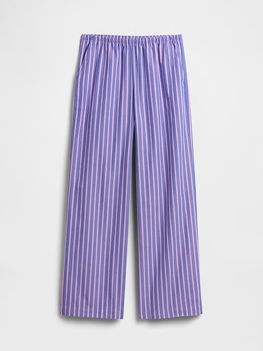 Image number 5 showing, Mid Rise Pull-On Stripe Poplin Pants