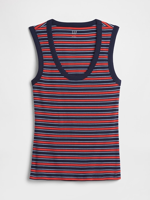 Image number 5 showing, Ribbed Scoopneck Tank Top