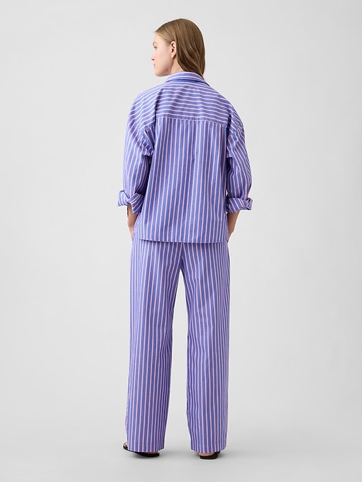 Image number 4 showing, Mid Rise Pull-On Stripe Poplin Pants