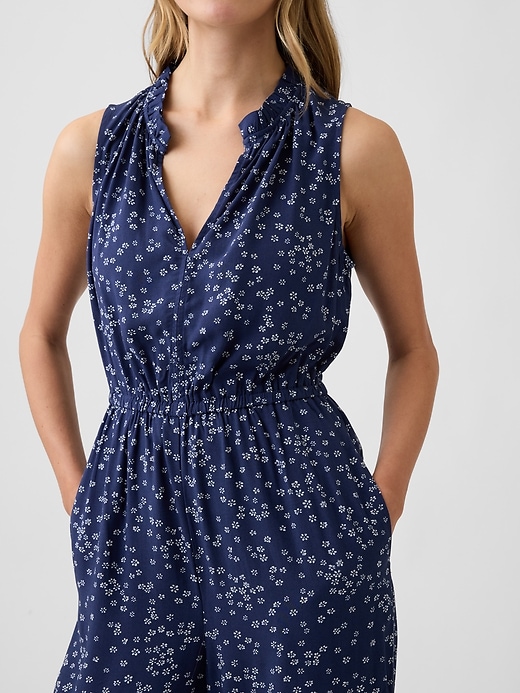 Image number 3 showing, Sleeveless Wide-Leg Jumpsuit