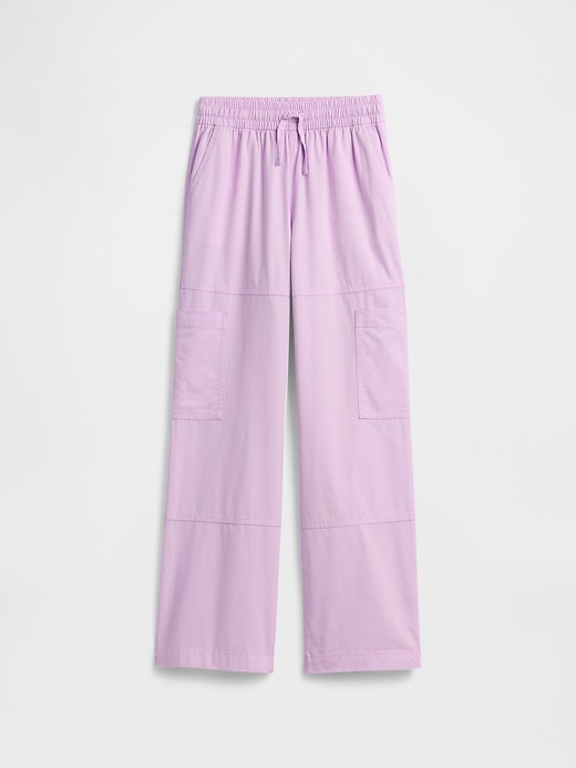 Image number 1 showing, Kids Pull-On Relaxed Denim Cargo Pants