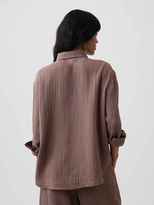 Image number 2 showing, Oversized Shirt in Gauze