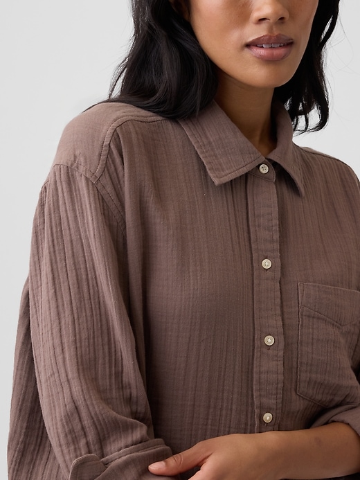 Image number 4 showing, Oversized Shirt in Gauze