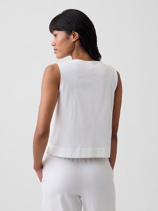 Image number 2 showing, Crewneck PJ Shell Tank Top