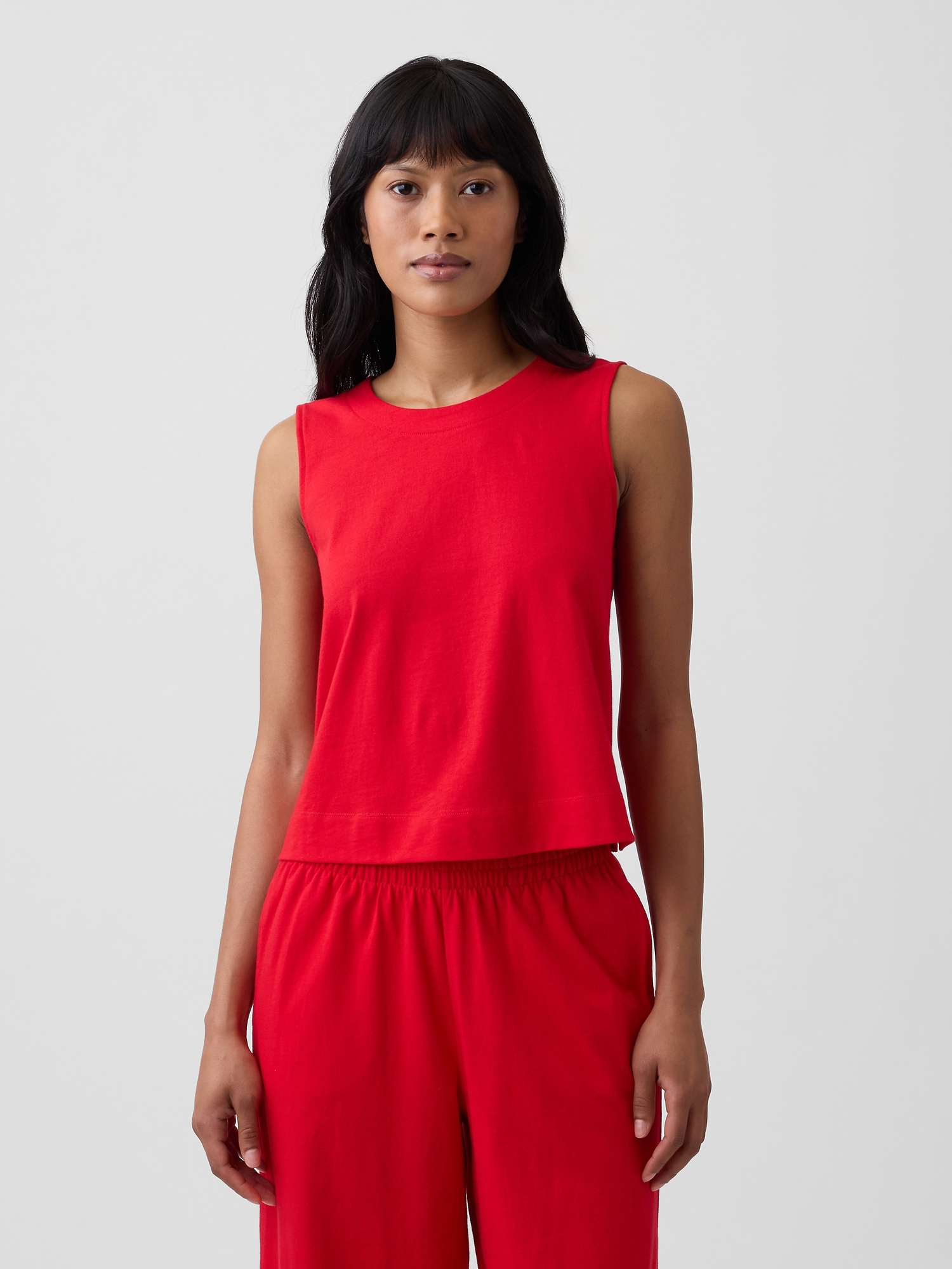 Crewneck Shell Tank Top
