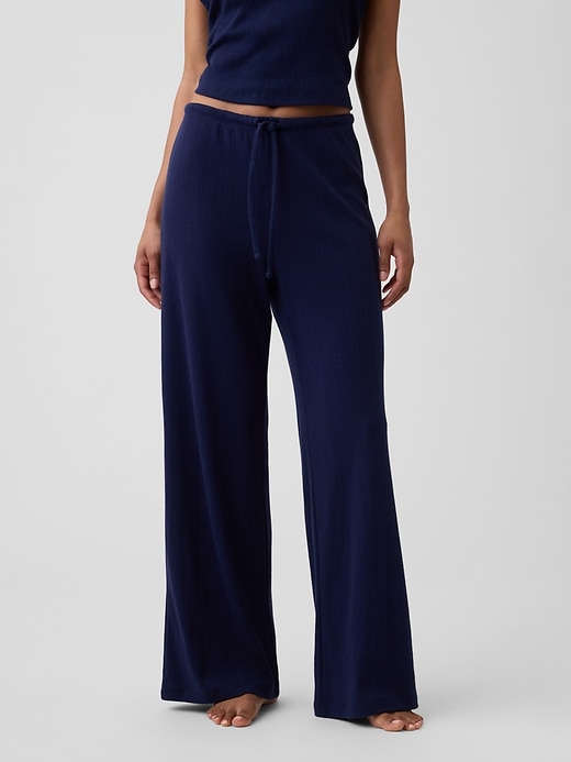 Image number 3 showing, Relaxed Pointelle PJ Pants