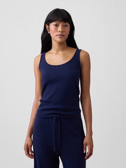 Image number 1 showing, Pointelle PJ Tank Top