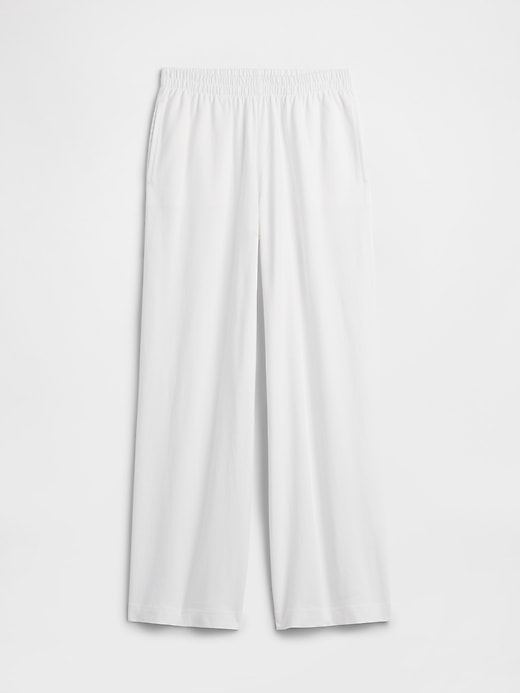 Image number 4 showing, Heavyweight Pull-On Wide-Leg Crop Pants
