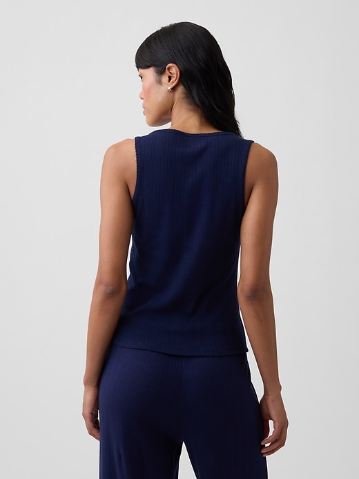Image number 2 showing, Pointelle PJ Tank Top