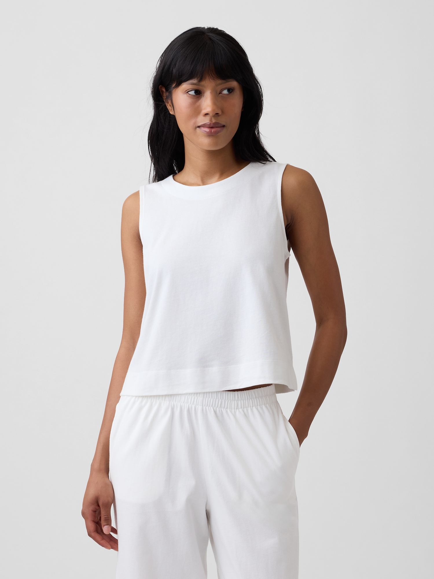 Crewneck Shell Tank Top