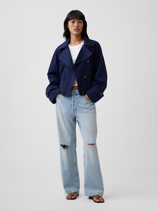 Image number 3 showing, Relaxed Cropped Trench Coat