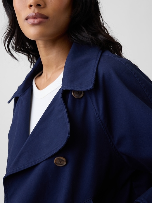 Image number 4 showing, Relaxed Cropped Trench Coat