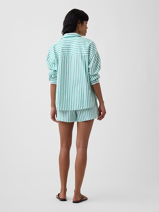 Image number 4 showing, Relaxed Pull-On Poplin Shorts