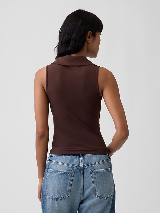 Sleeveless Scoopneck Polo Shirt | Gap Factory