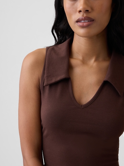 Sleeveless Scoopneck Polo Shirt | Gap Factory