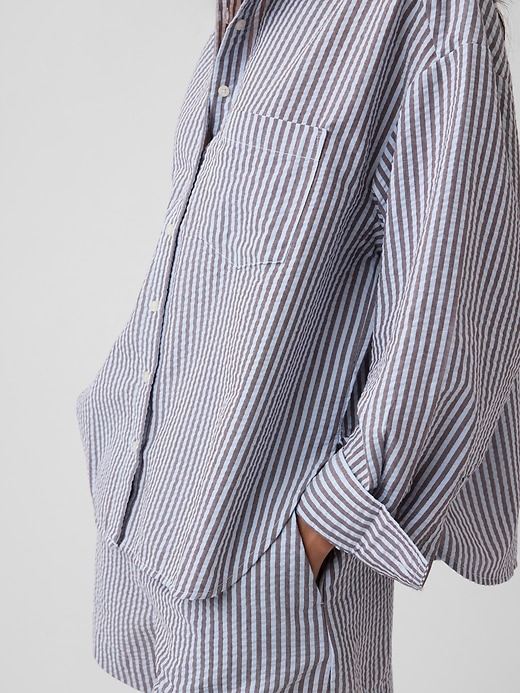 Image number 4 showing, Oversized Shirt in Seersucker