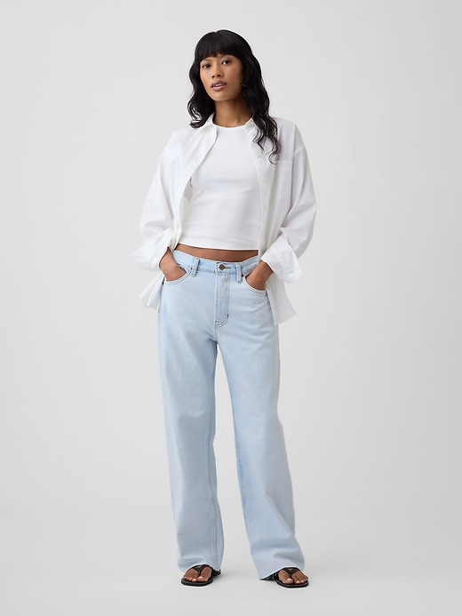 Image number 1 showing, Low Slung Relaxed Straight Jeans