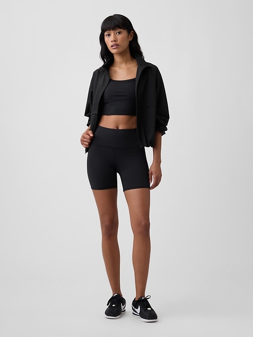 Image number 1 showing, GapFit Studio Recycled 5" High Rise Bike Shorts