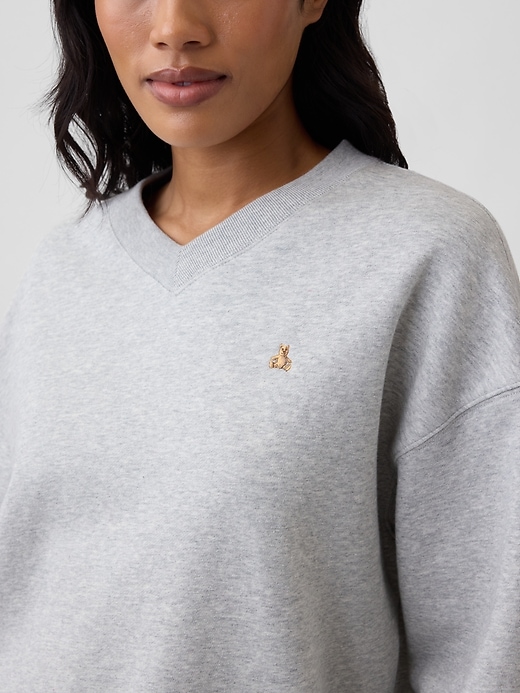 Image number 4 showing, Oversized Brannan Bear Wedge V-Neck Sweatshirt