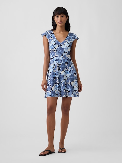 V-Neck Mini Dress