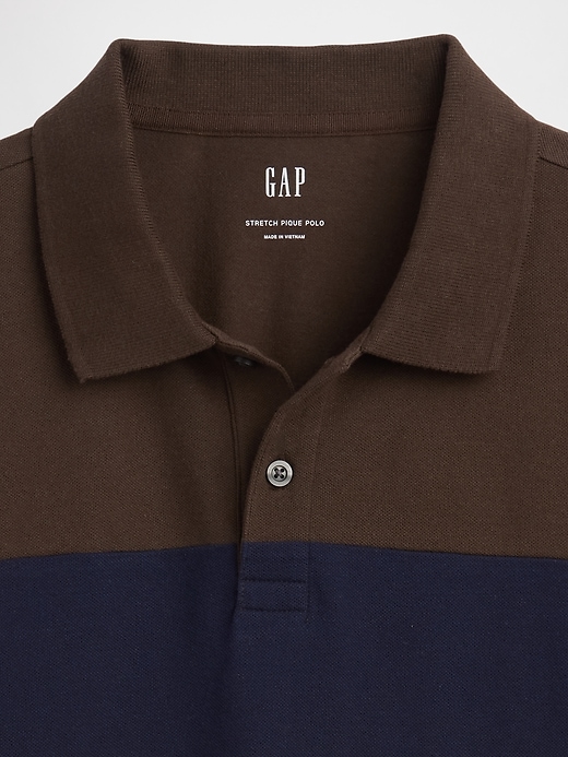 Image number 4 showing, Colorblock Stretch Pique Polo Shirt
