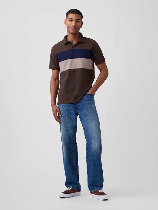 Image number 3 showing, Colorblock Stretch Pique Polo Shirt